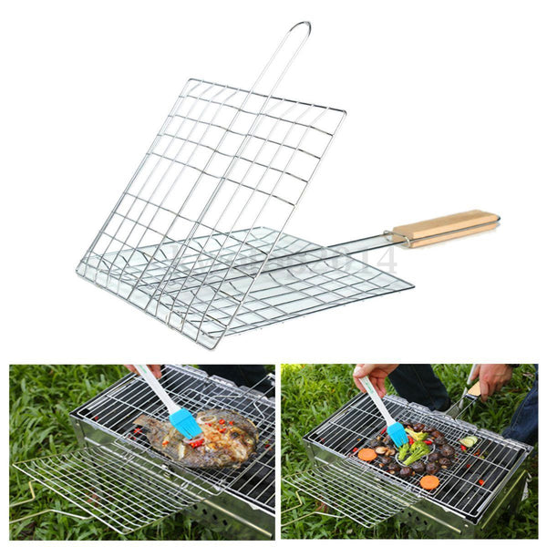 Folding Barbecue Grill Basket